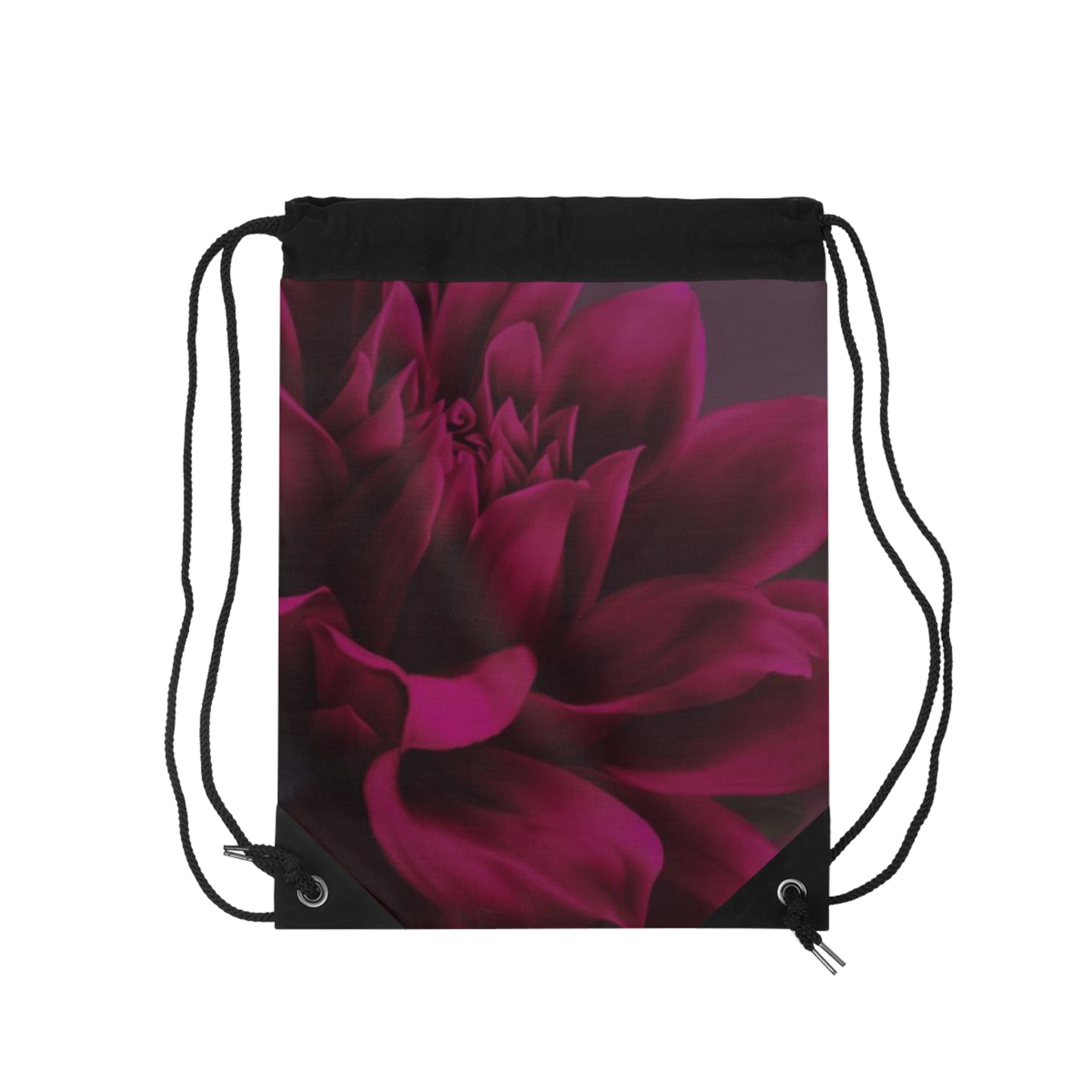 Magenta Dahlia Drawstring Bag