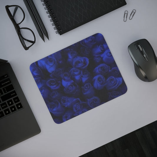 Dark Blue Roses Desk Mouse Pad