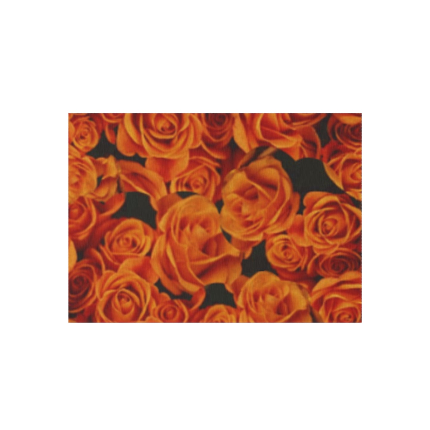 Orange Roses Outdoor Rug