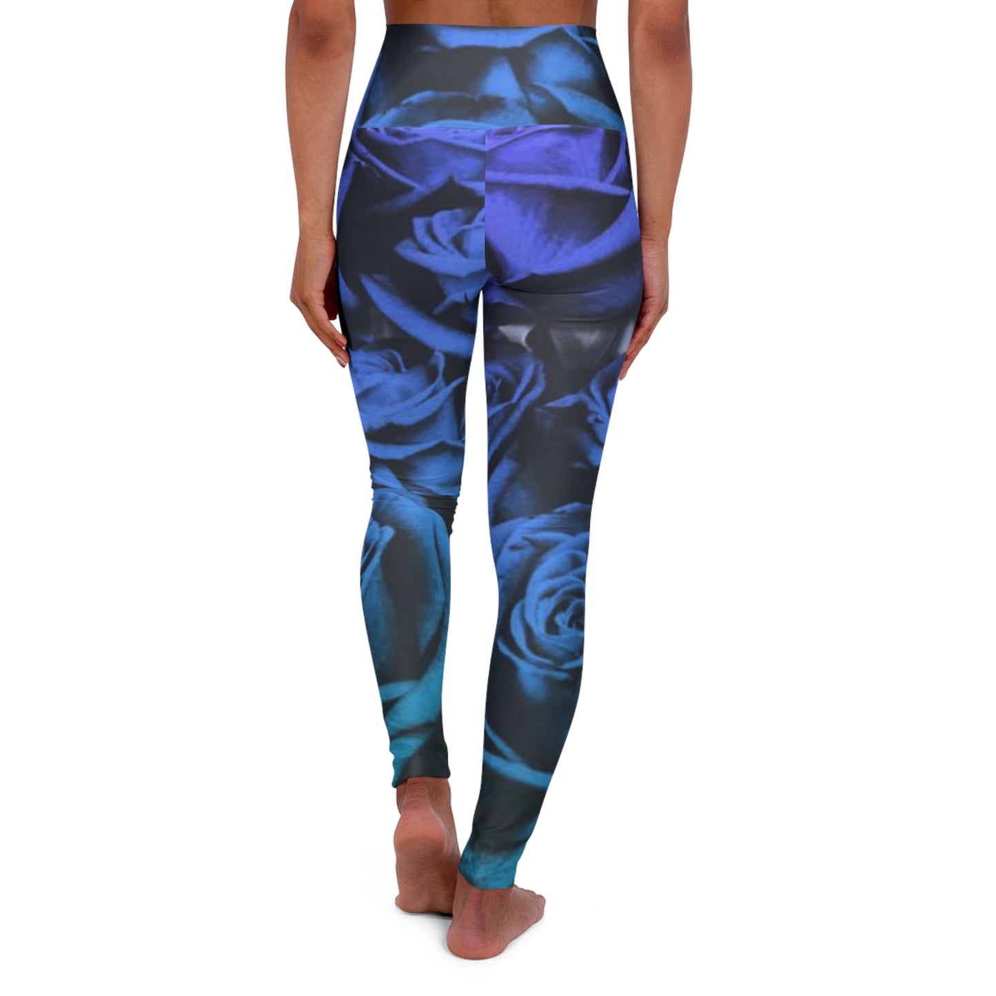 Blue Roses Exercise Leggings