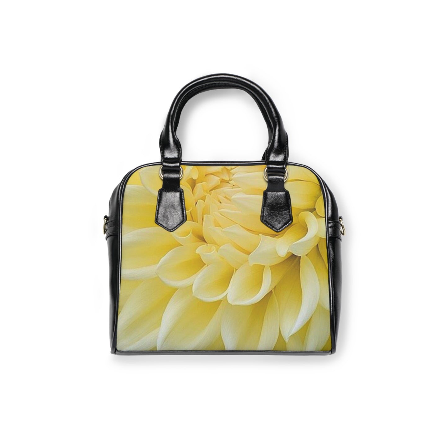 Yellow Dahlia Shoulder Handbag