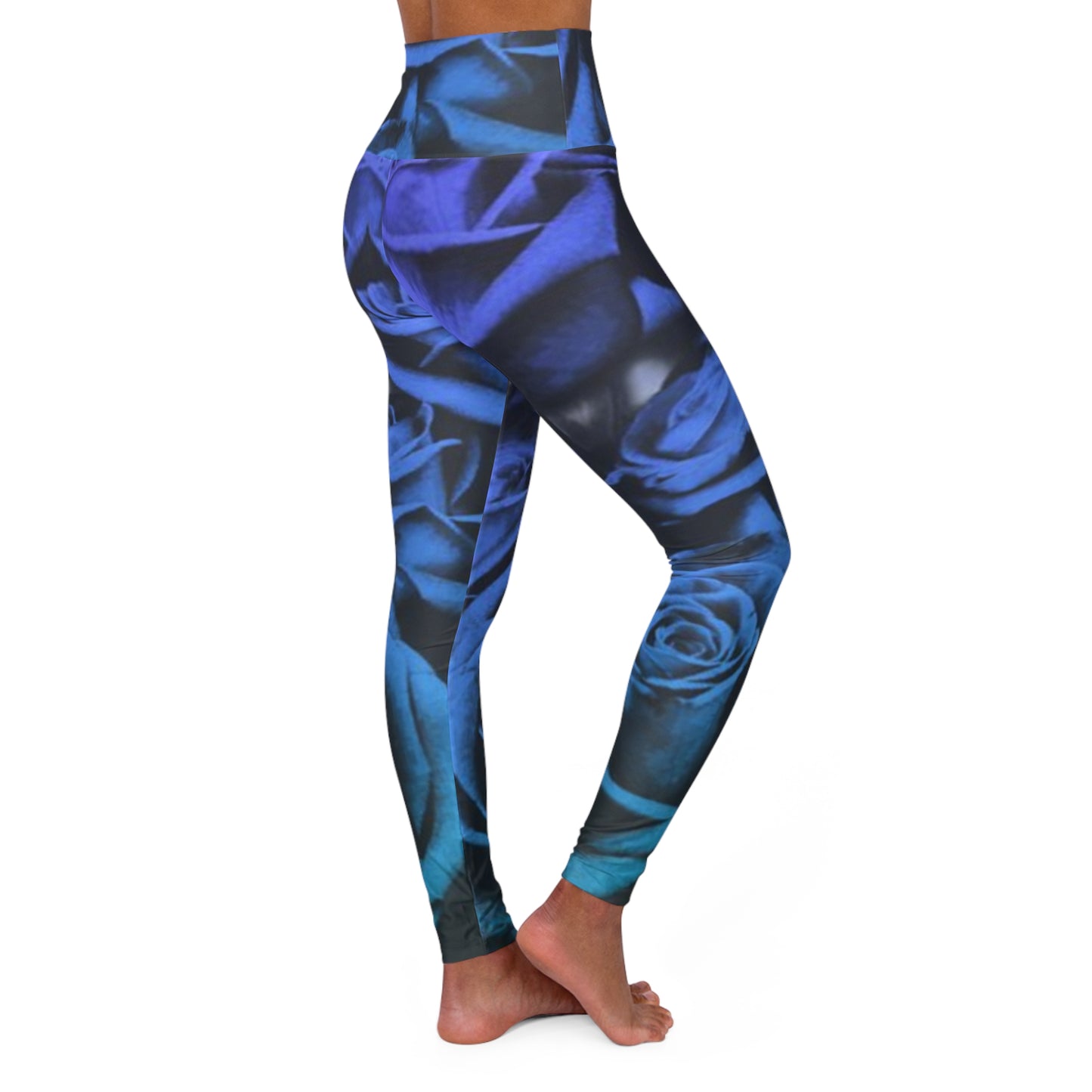 Blue Roses Exercise Leggings