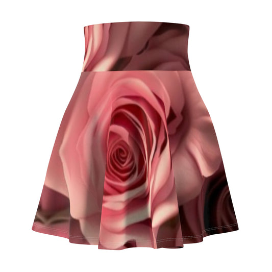 Pink Roses Skater Skirt