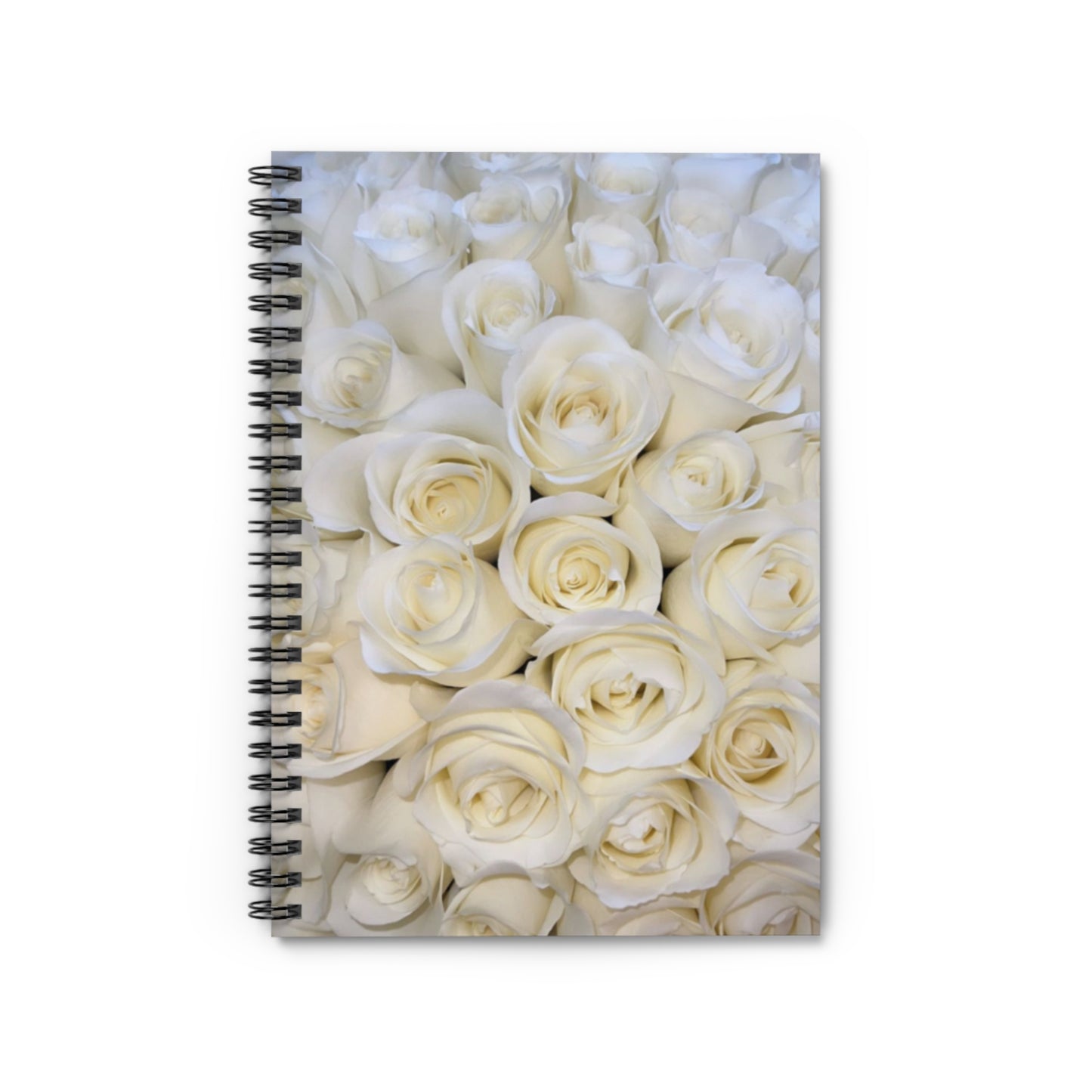 White Roses Spiral Notebook - Ruled Line