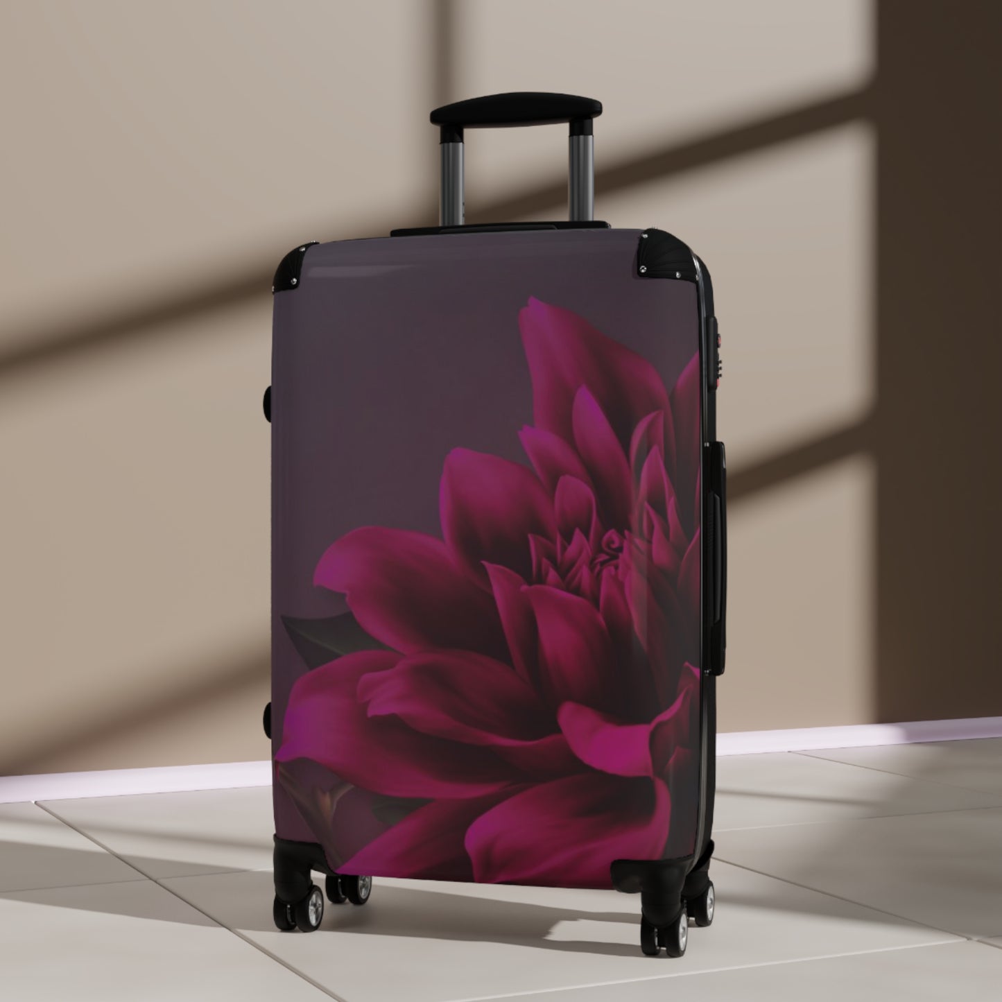 Magenta Dahlia Suitcase