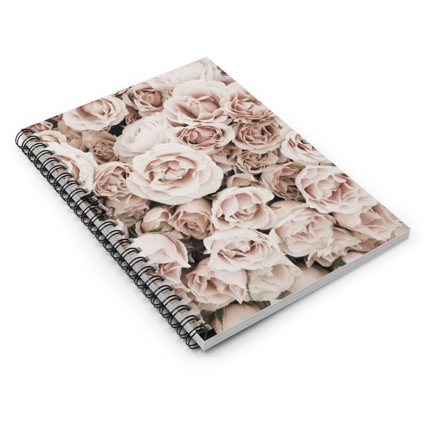 Light Pink Roses Spiral Notebook - Ruled Line