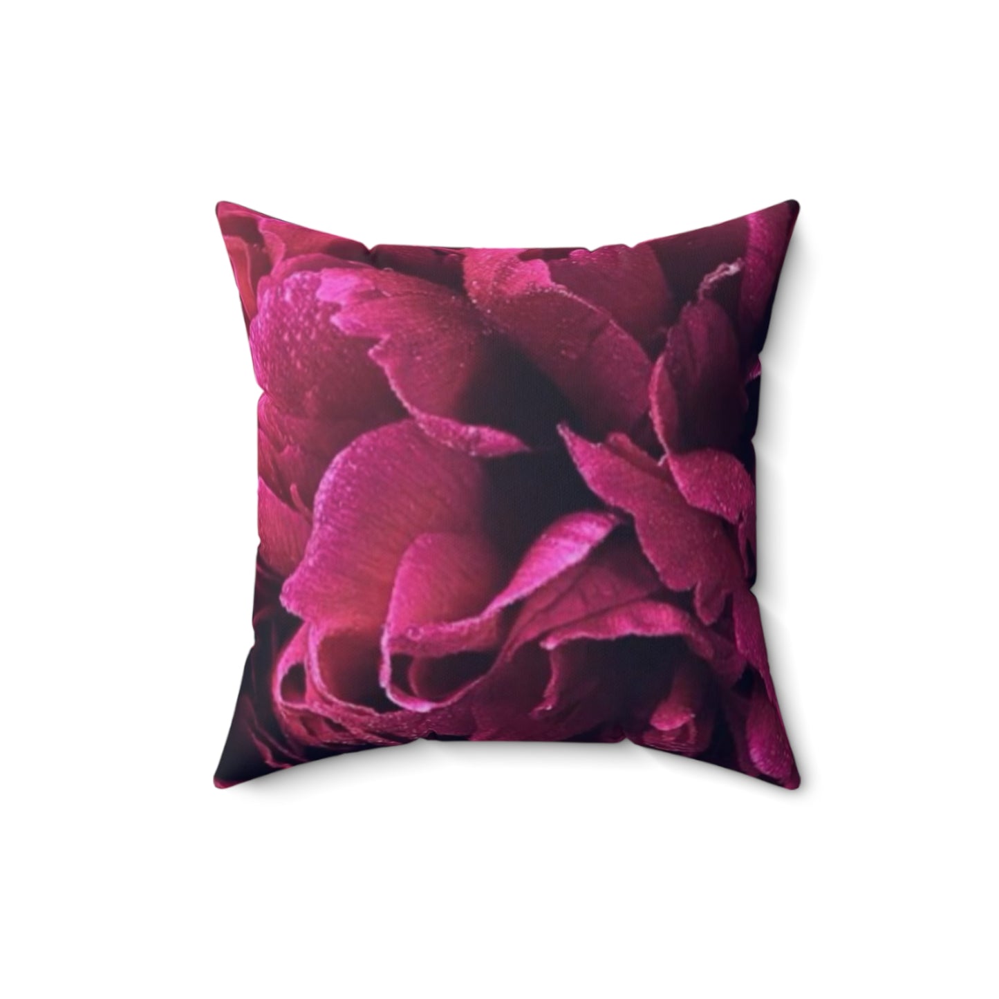 Magenta Floral Square Pillow