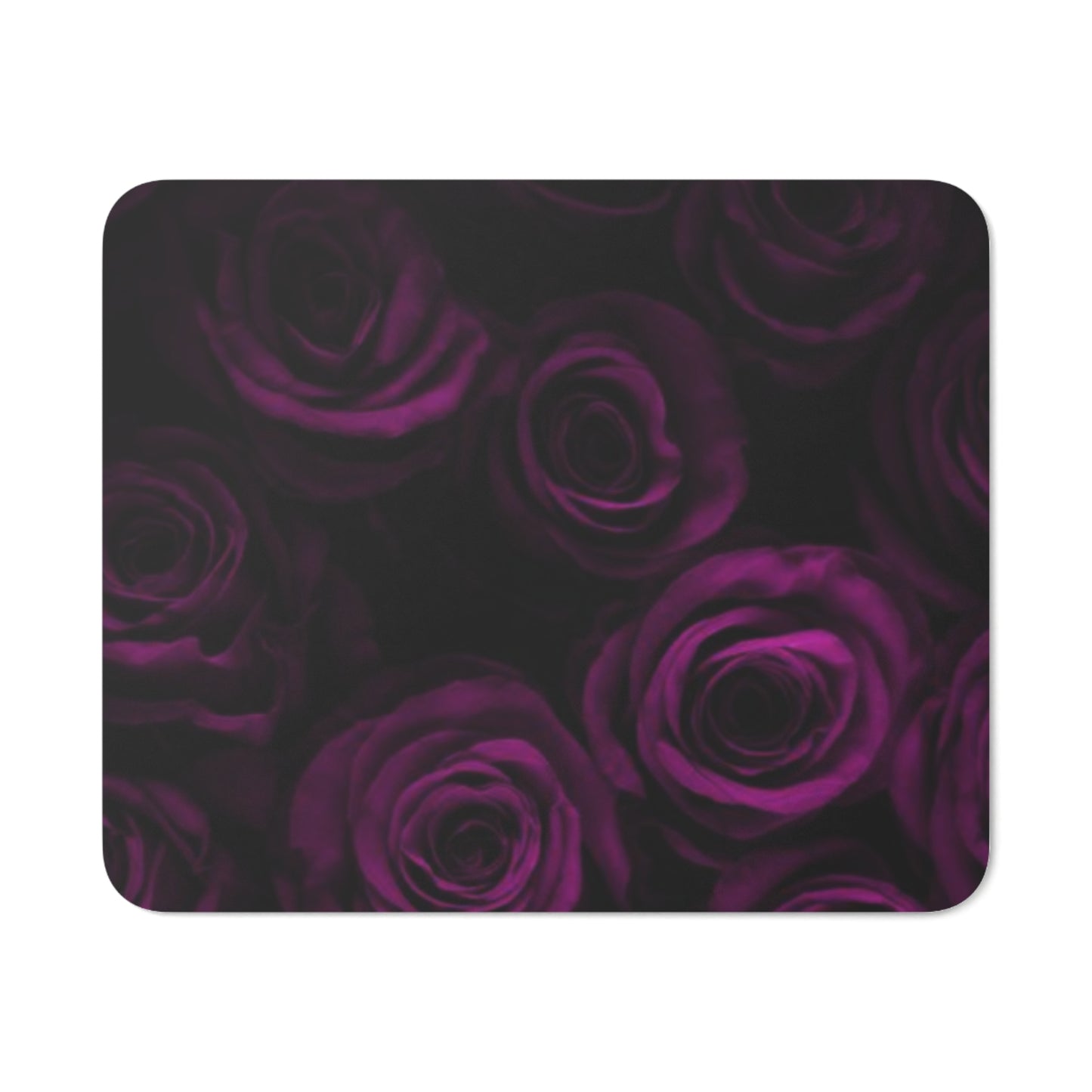 Dark Purple Roses Desk Mouse Pad