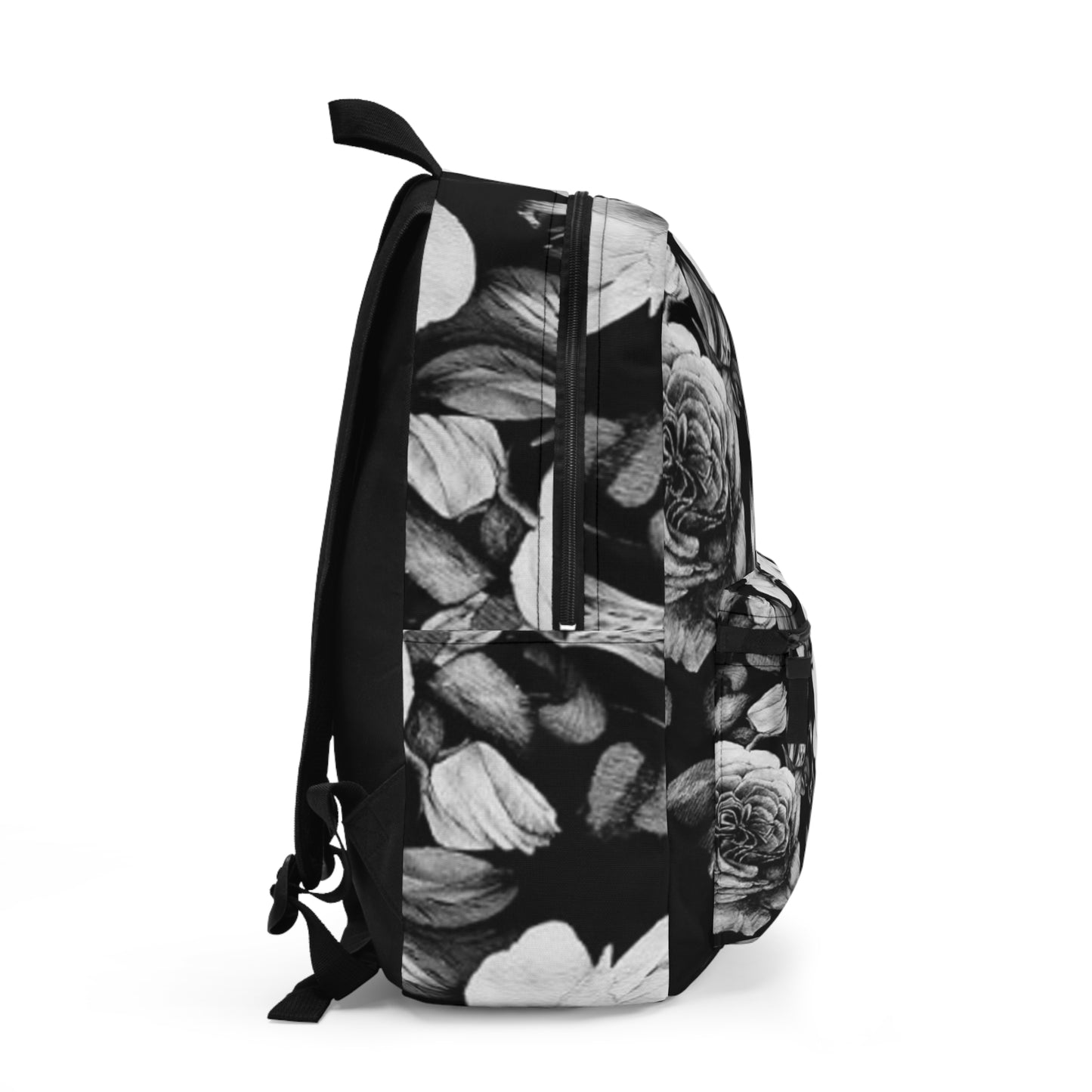 Black and White Floral Backpack