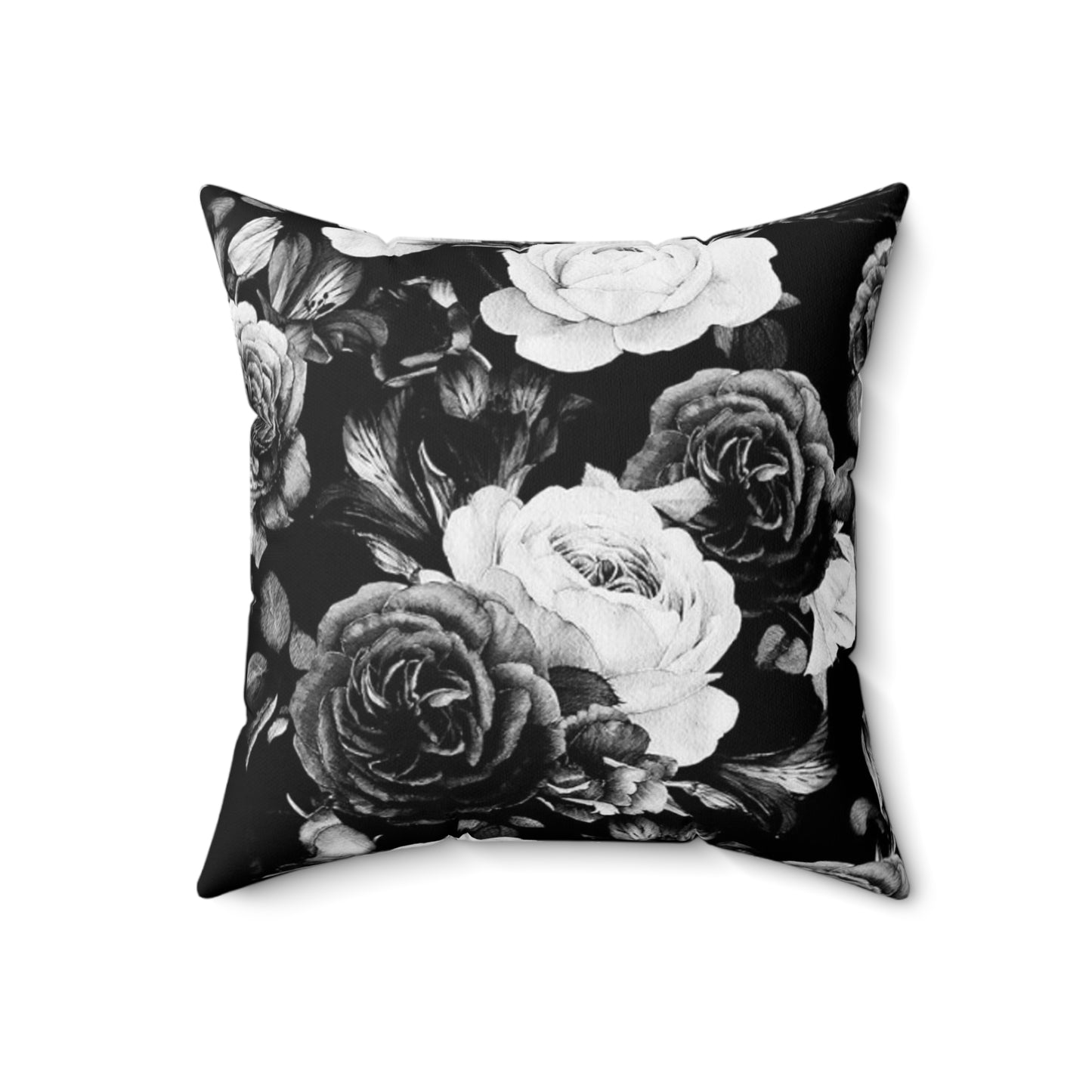 Black and White Square Pillow