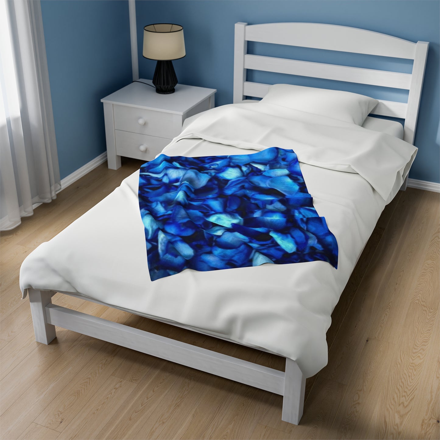 Blue Petals Blanket