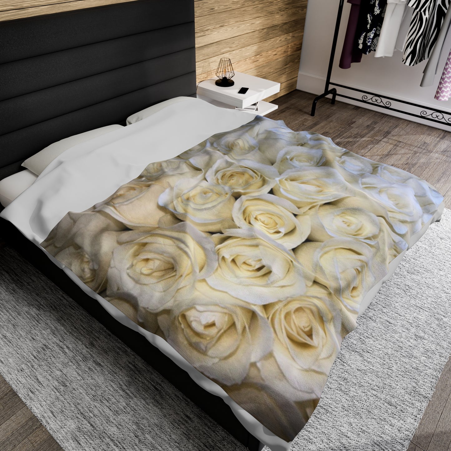 White Roses Blanket