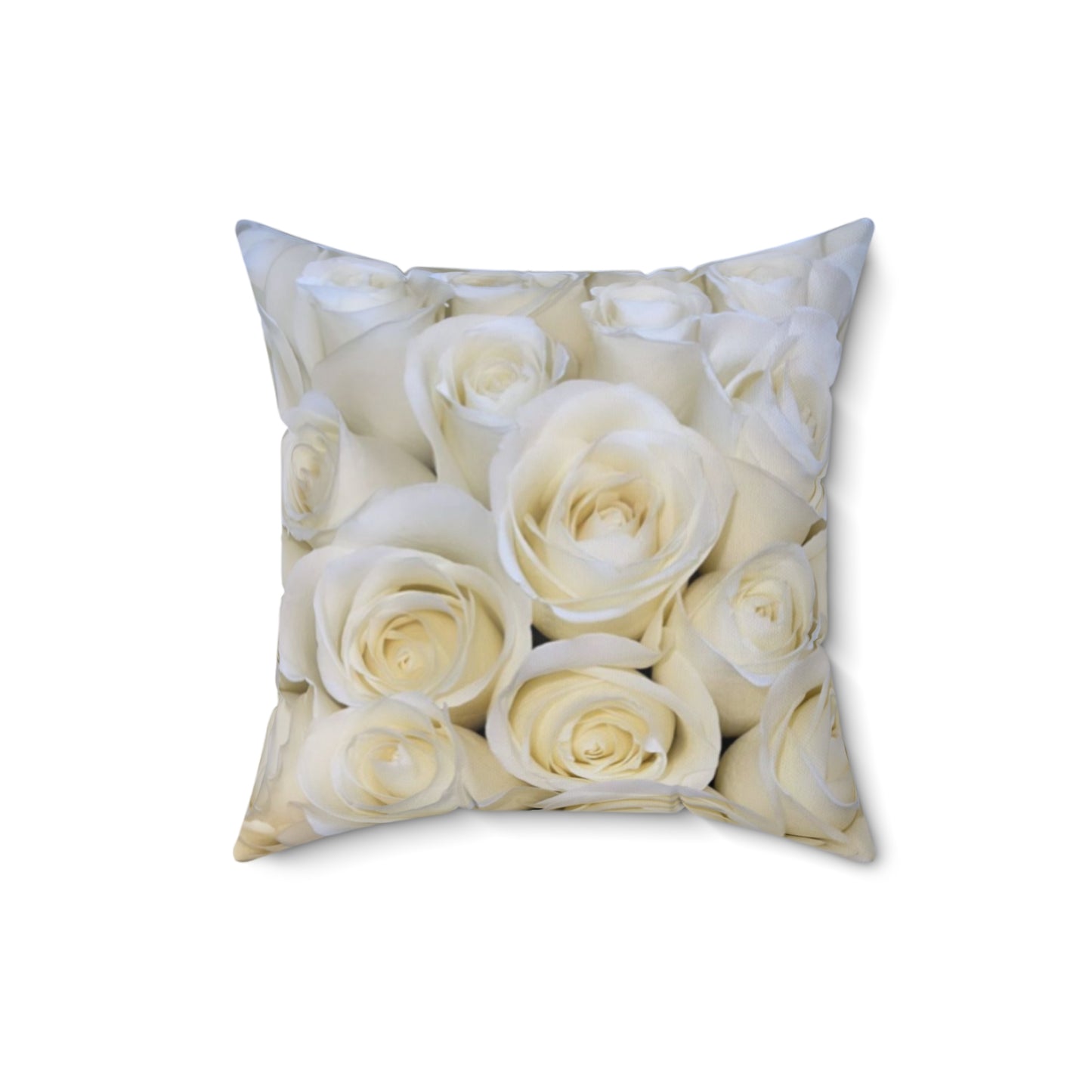 White Roses Square Pillow