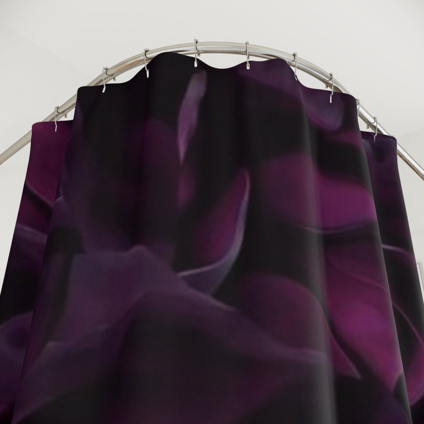 Dark Purple Floral Shower Curtain