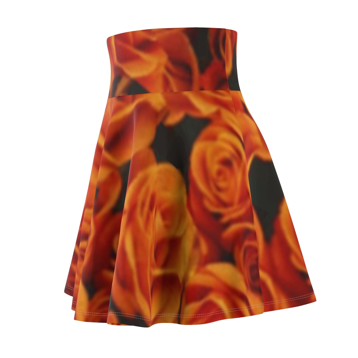 Orange Roses Skater Skirt