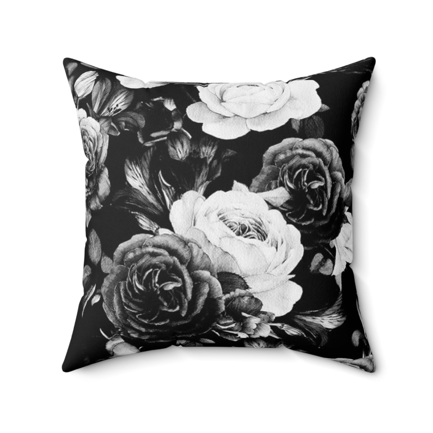 Black and White Square Pillow