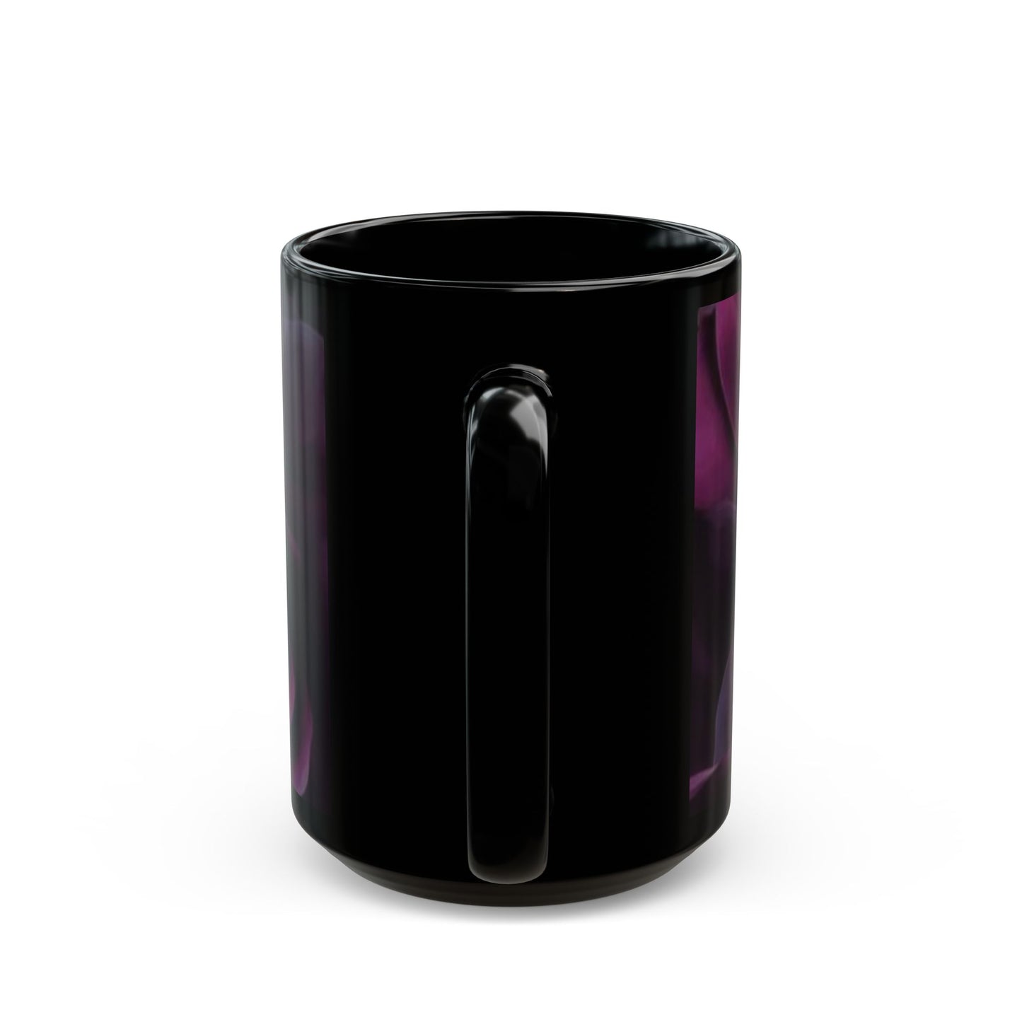 Dark Purple Floral Mug