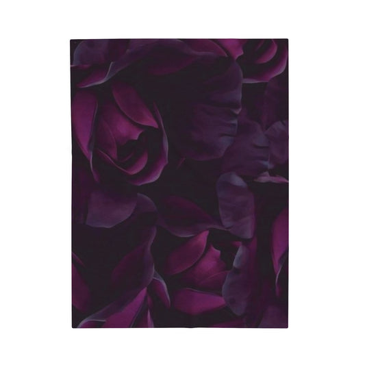 Dark Purple Floral Blanket