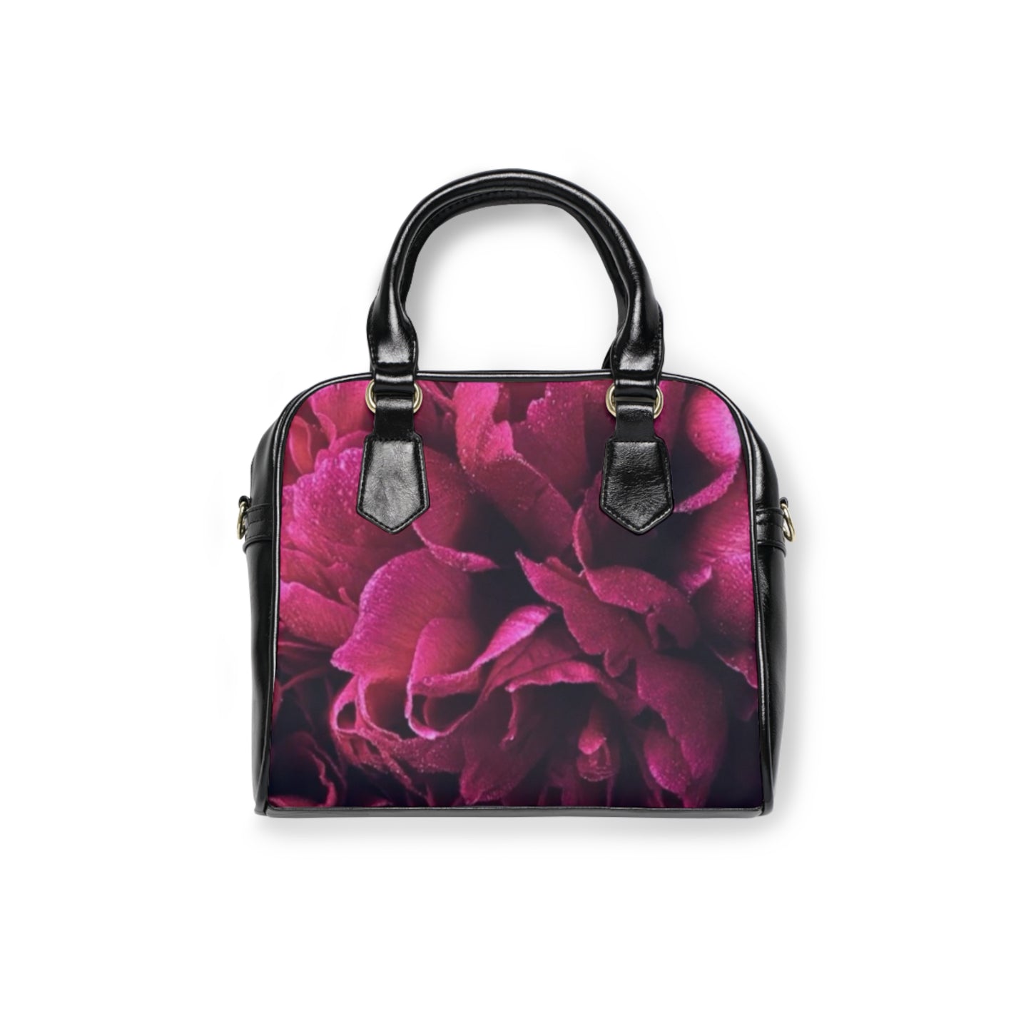 Magenta Floral Shoulder Handbag