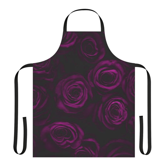 Dark Purple Roses Apron