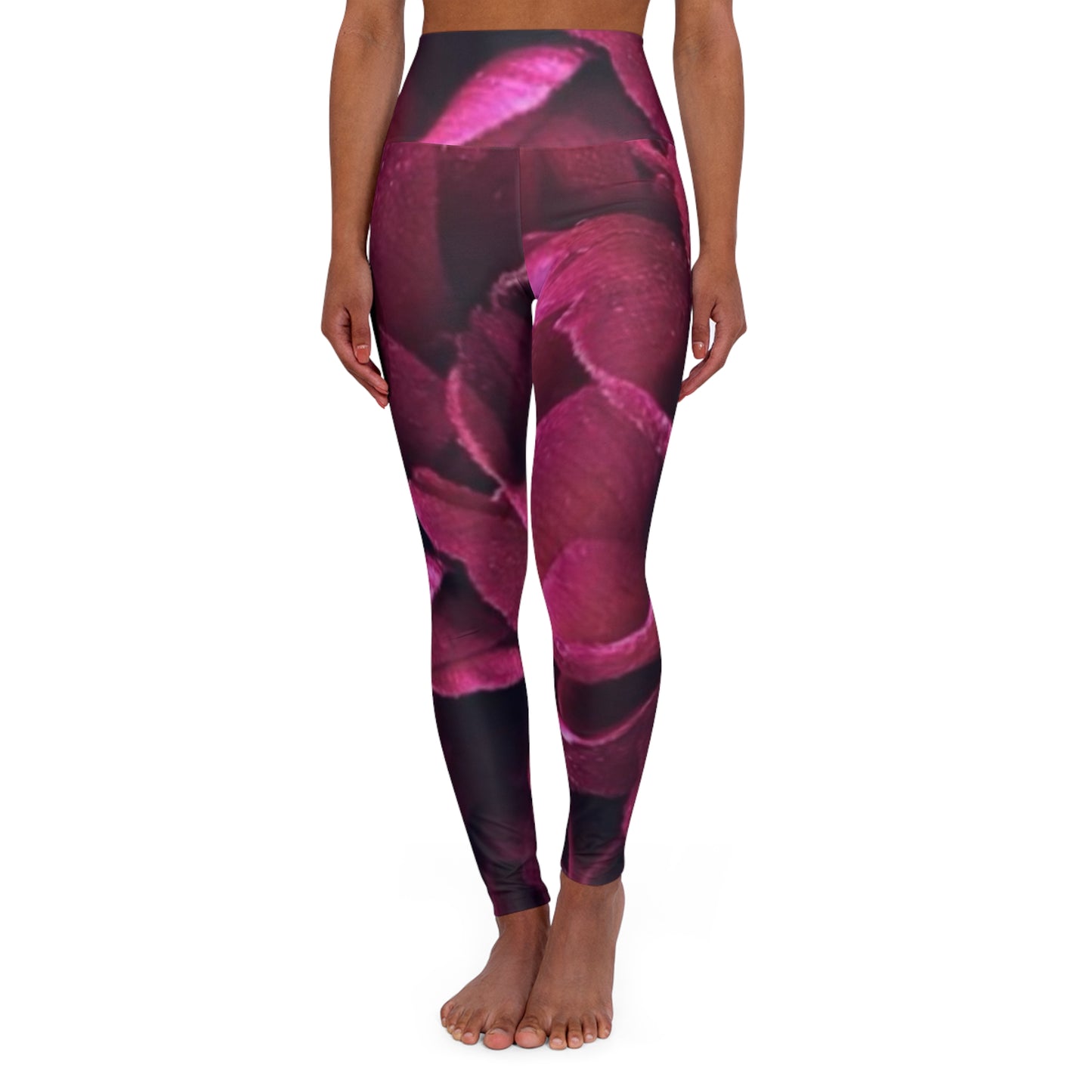 Magenta Floral Exercise Leggings