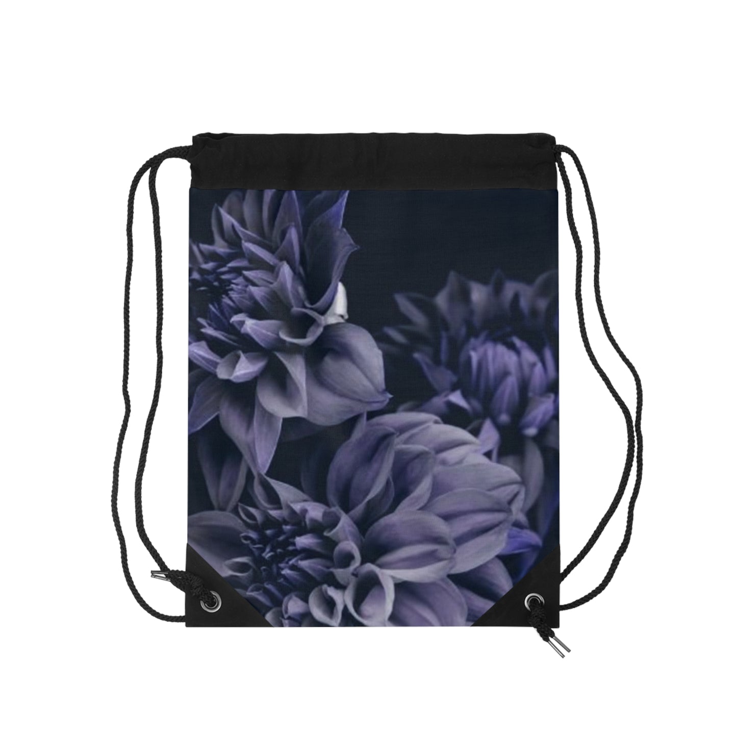 Blue Dahlia Drawstring Bag