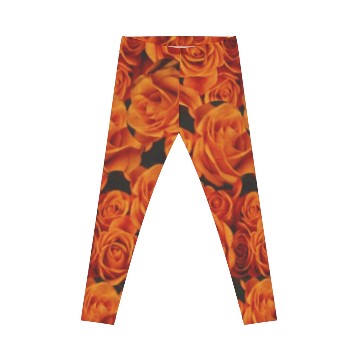 Orange Roses Casual Leggings