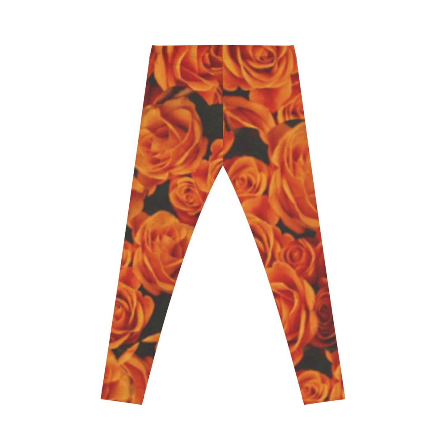 Orange Roses Casual Leggings