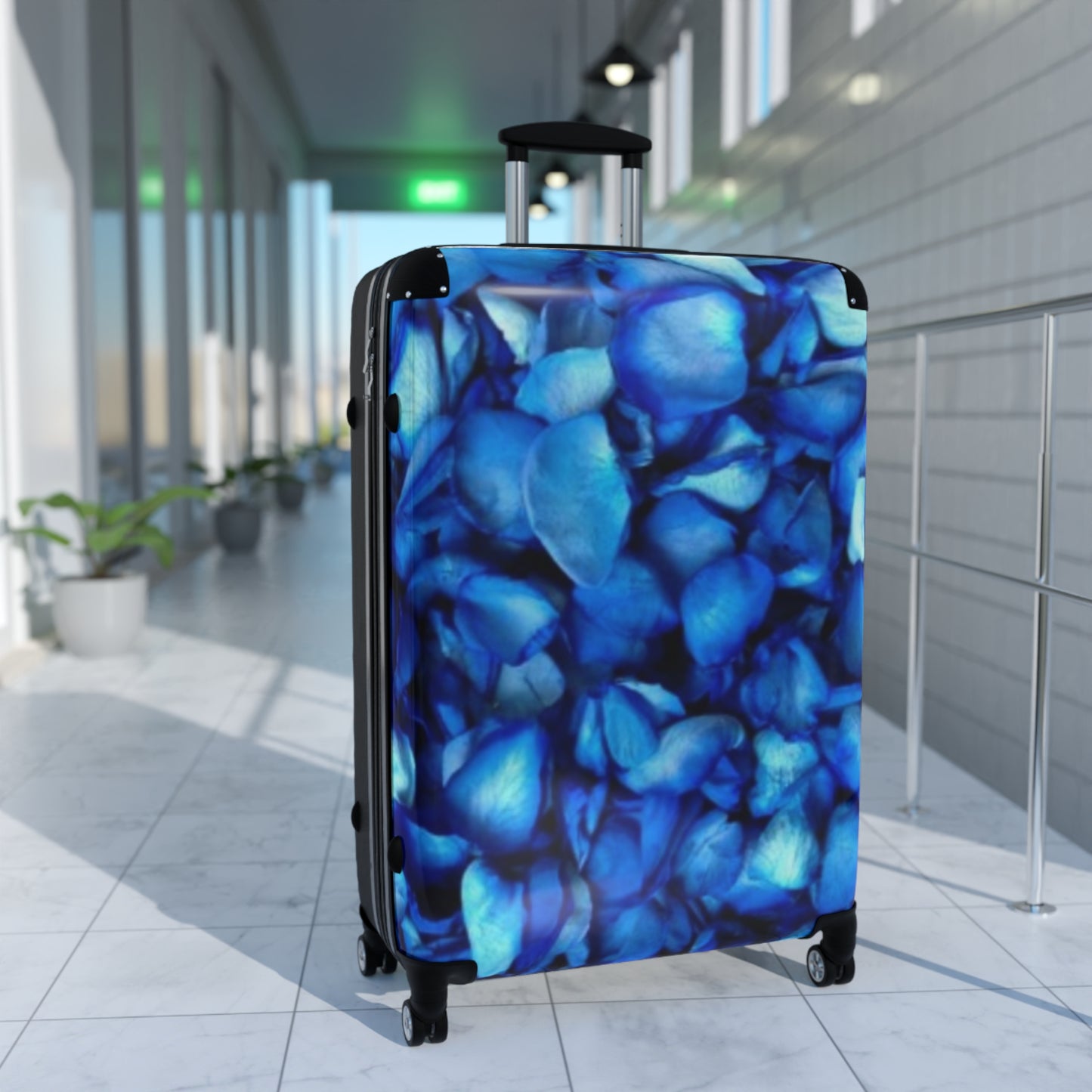 Blue Petals Suitcase