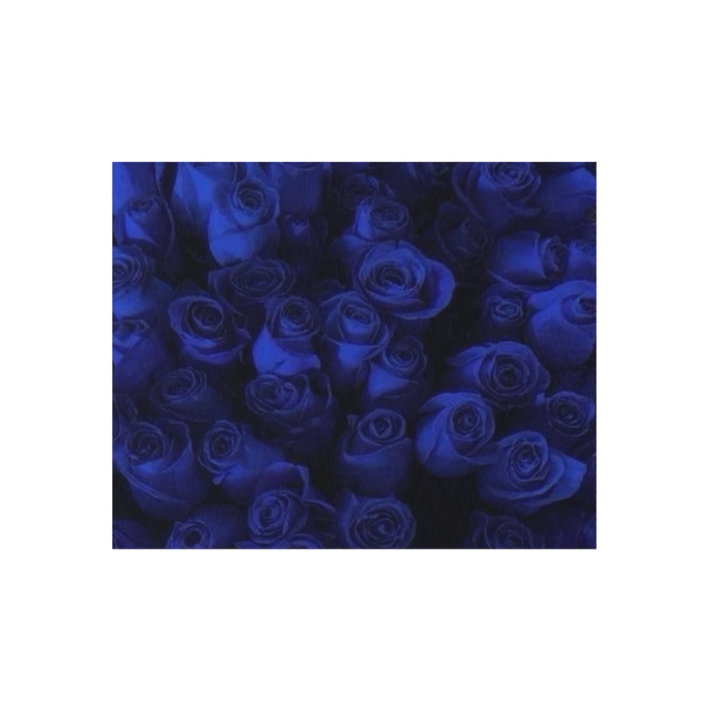 Dark Blue Roses Outdoor Rug