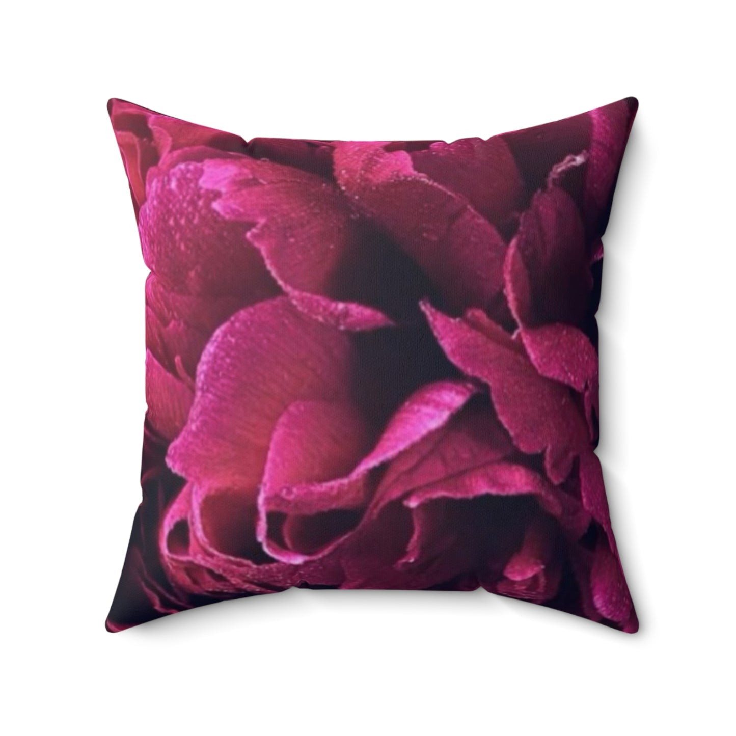 Magenta Floral Square Pillow