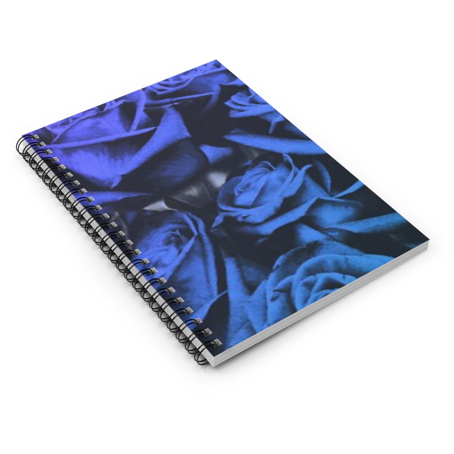 Blue Roses Spiral Notebook - Ruled Line