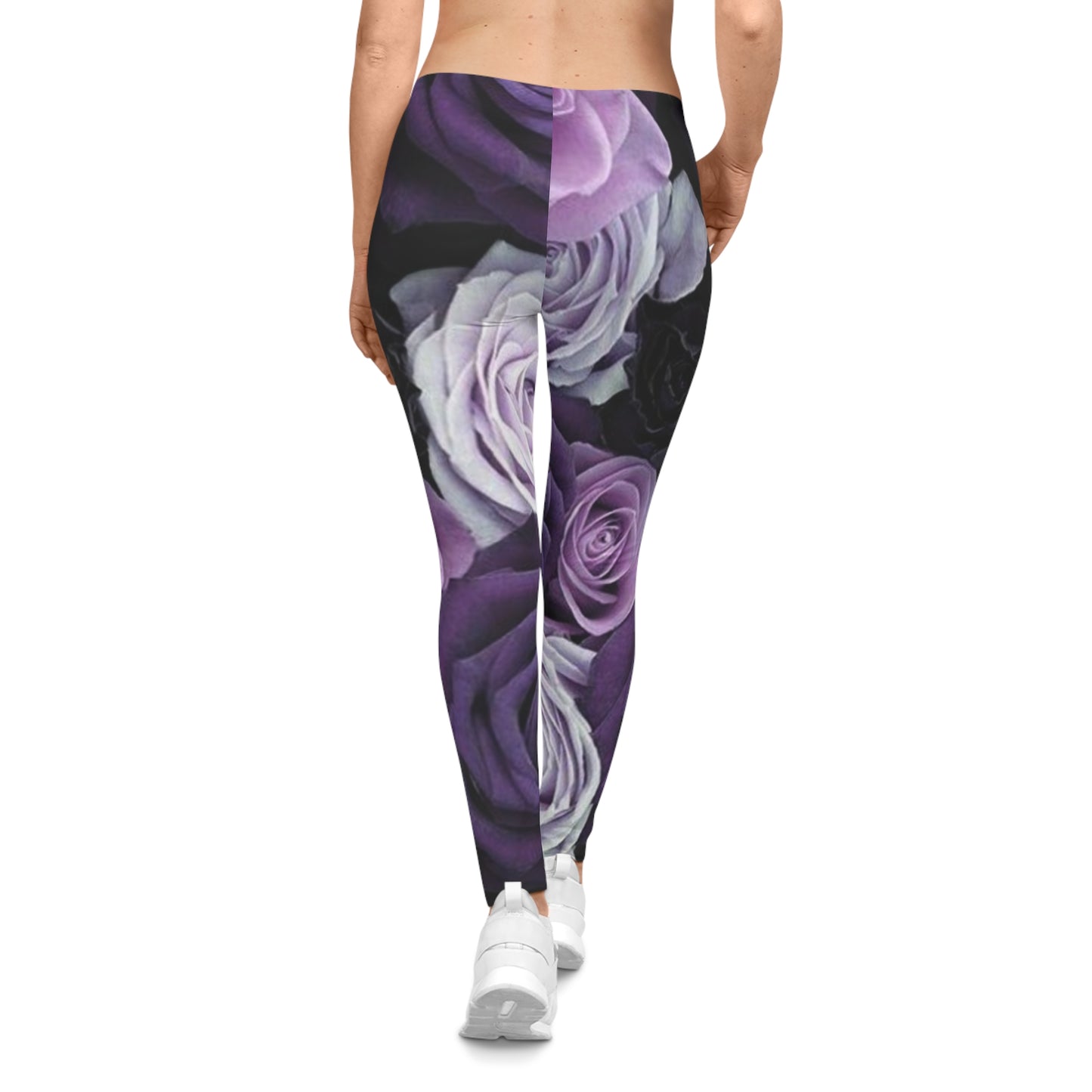 Purple Roses Casual Leggings