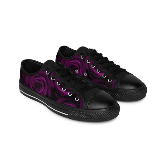 Dark Purple Roses Sneakers