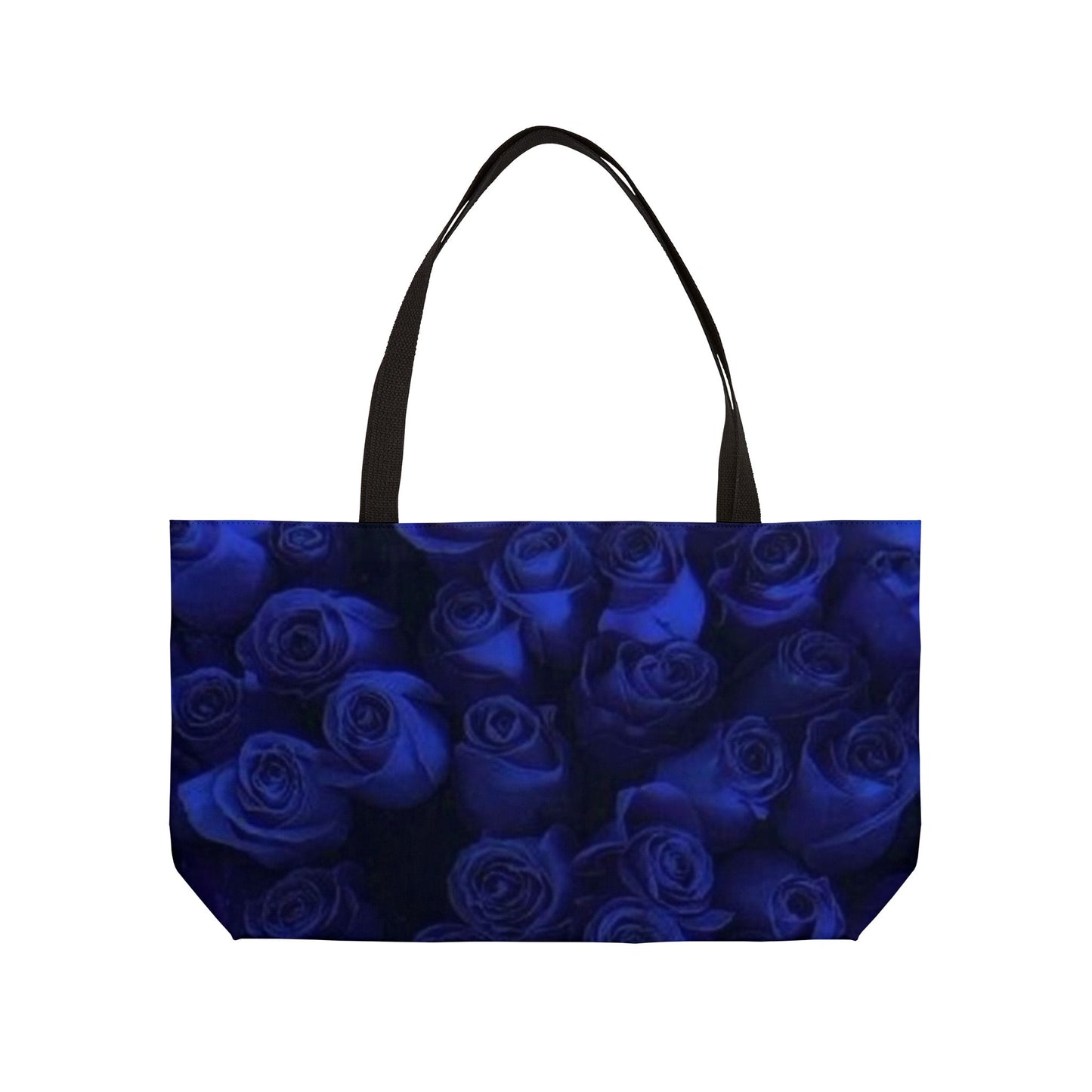 Dark Blue Roses Rectangle Tote Bag