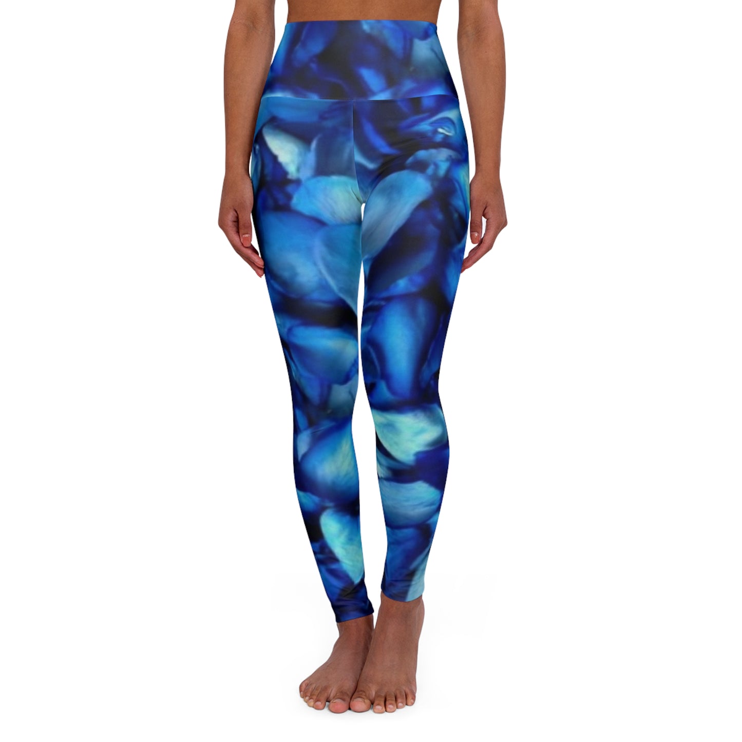 Blue Petals Exercise Leggings