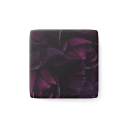 Dark Purple Floral Magnet