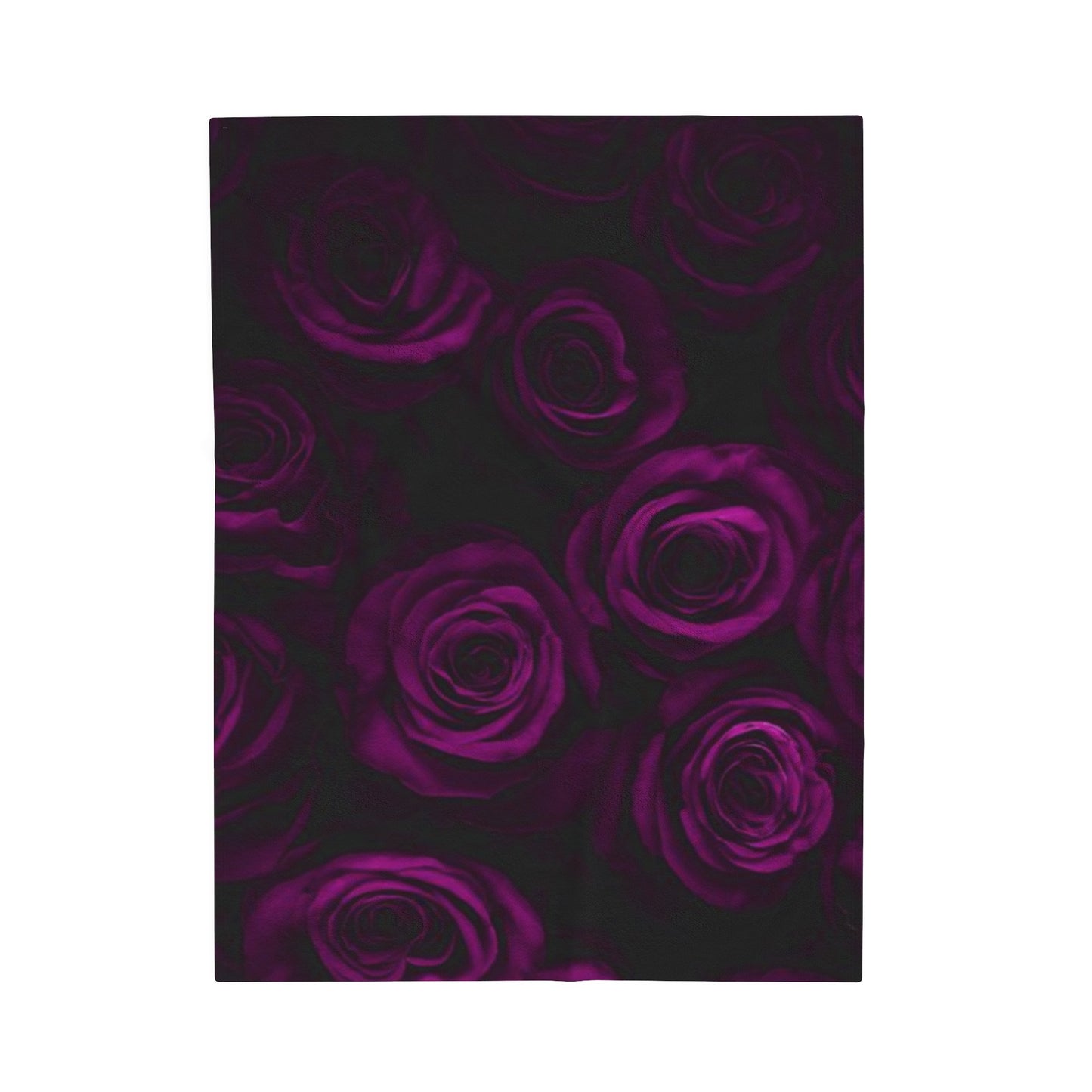 Dark Purple Roses Blanket