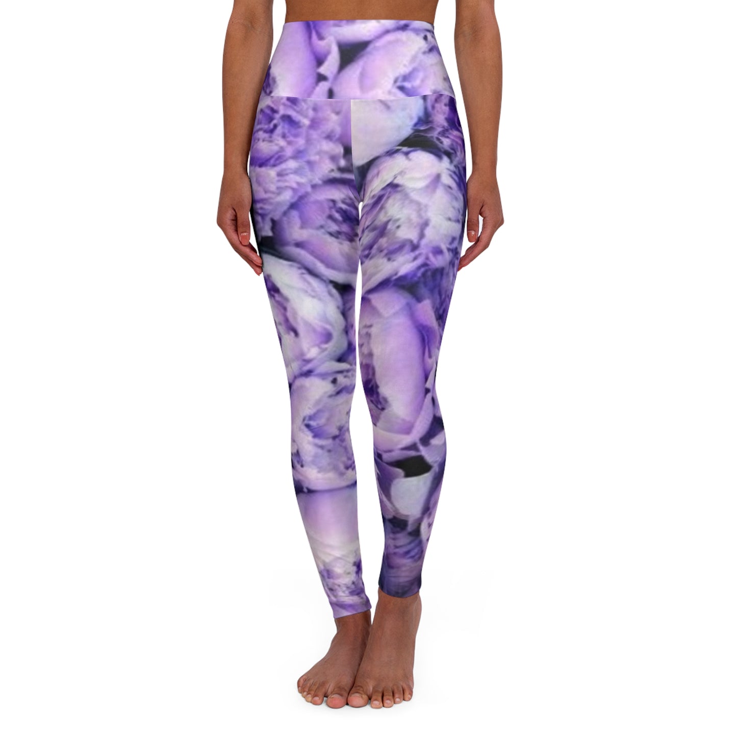 Purple Peony Exercise Leggings