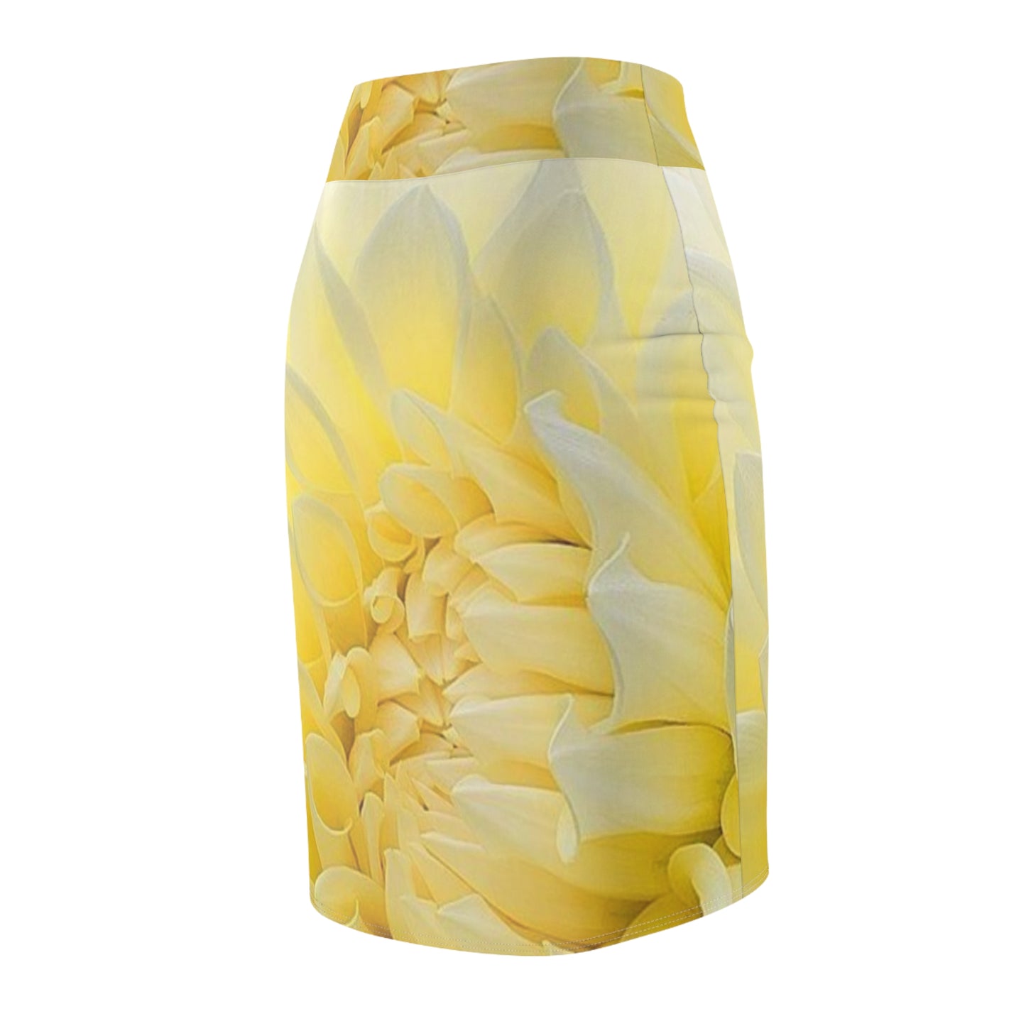 Yellow Dahlia Pencil Skirt