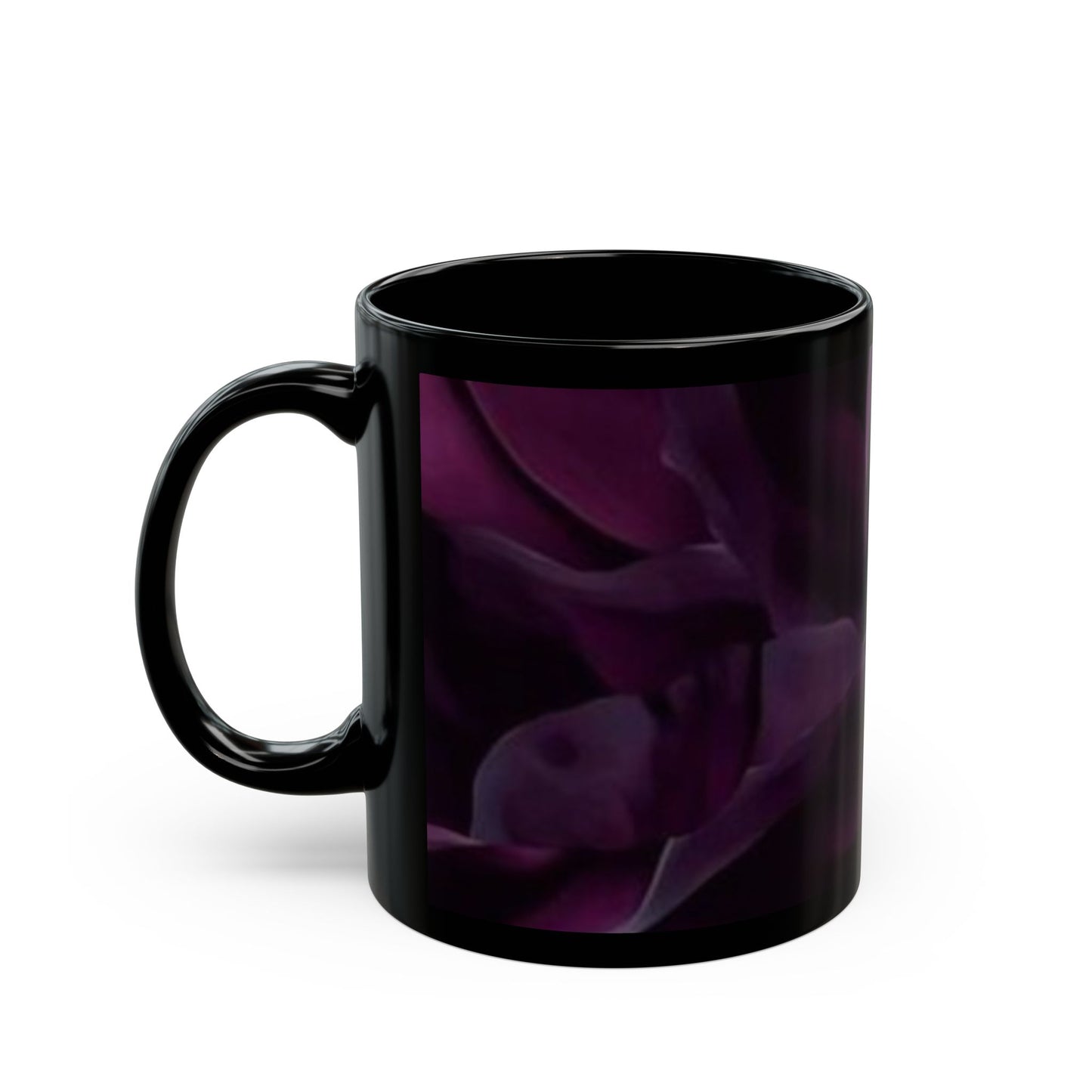 Dark Purple Floral Mug