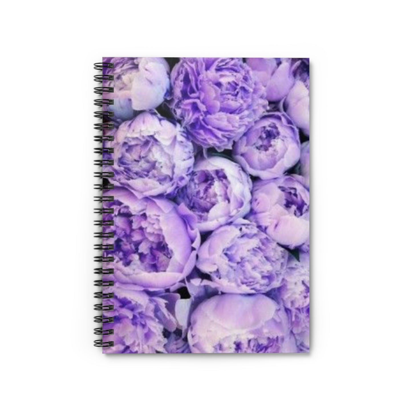 Purple Peony Spiral Notebook - Ruled Line