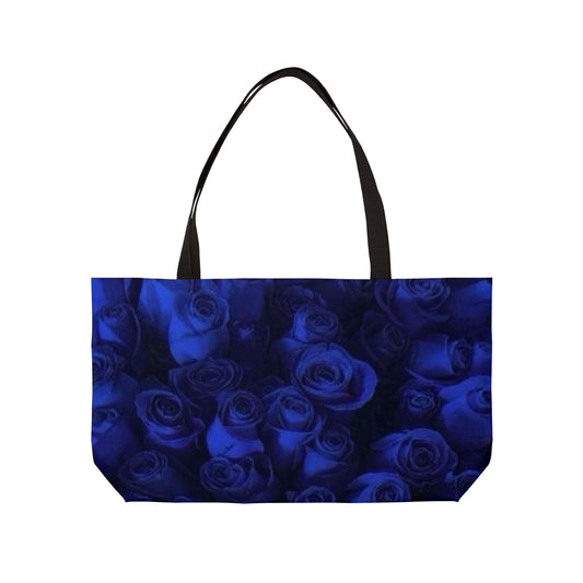 Dark Blue Roses Rectangle Tote Bag