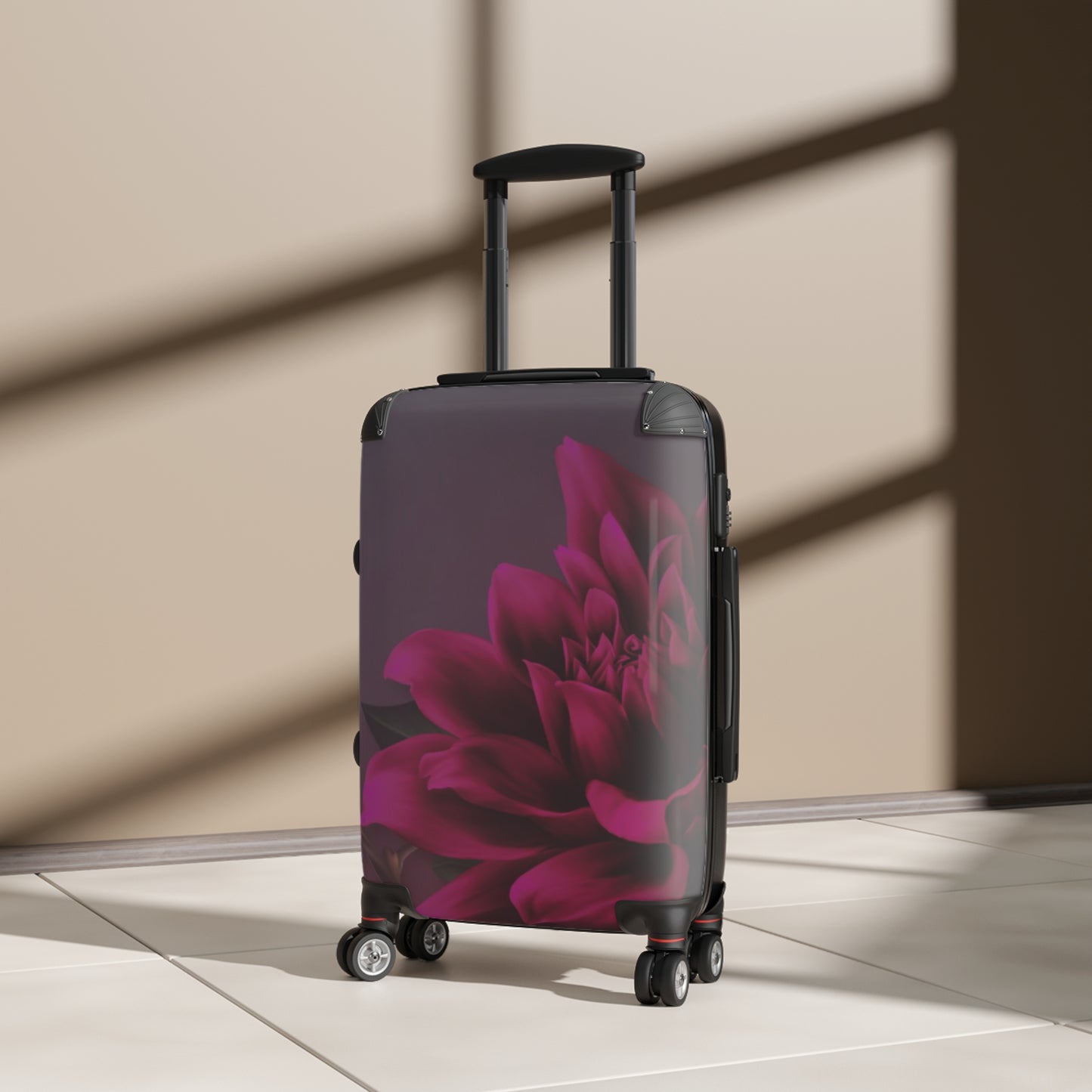 Magenta Dahlia Suitcase