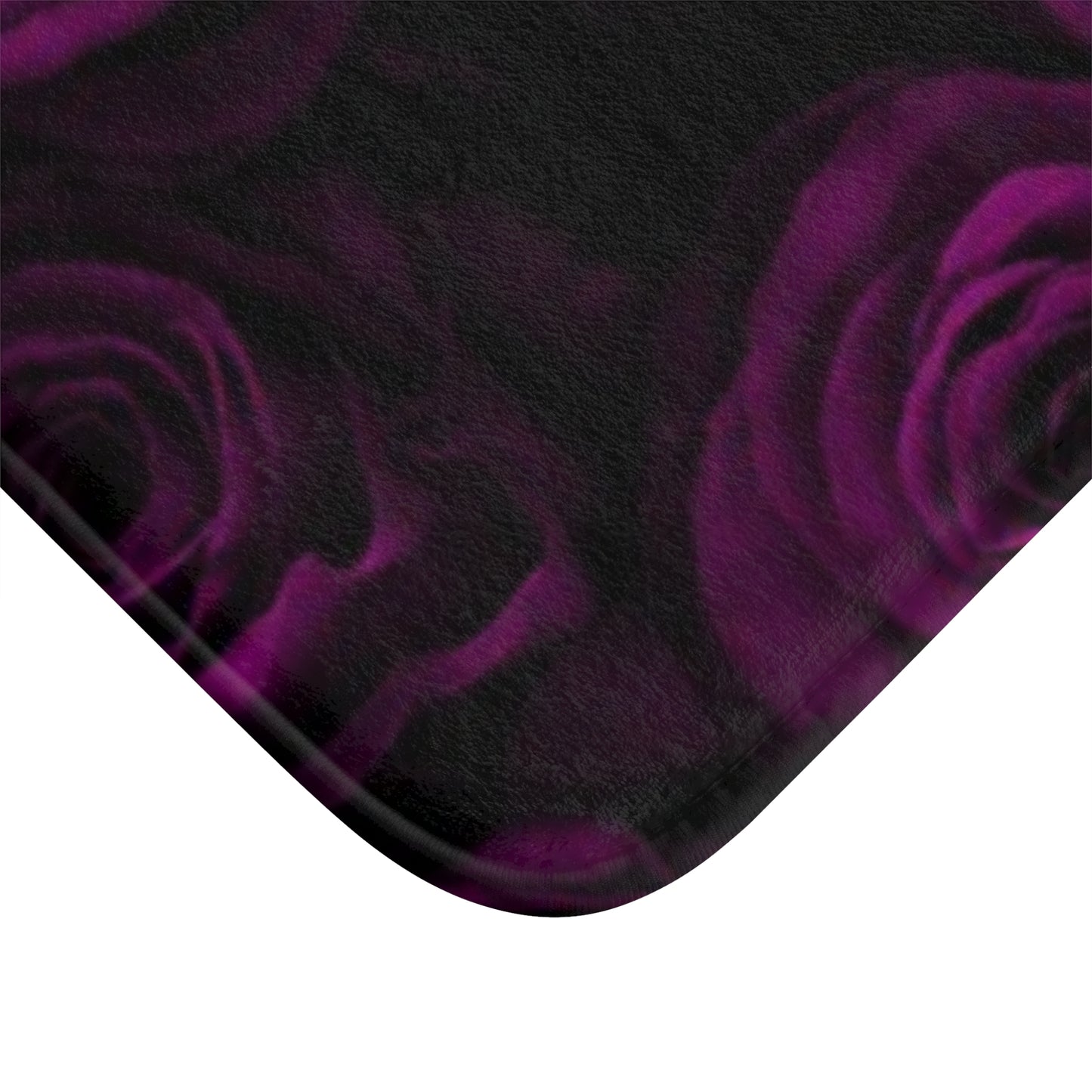 Dark Purple Roses Bath Mat