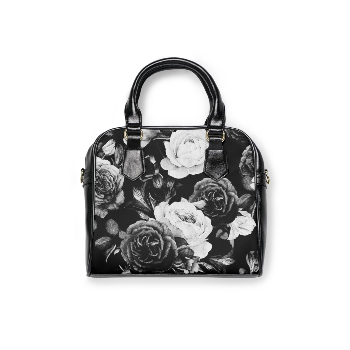 Black and White Floral Handbag – Elegant Meets Everyday