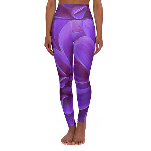 Purple Dahlia Exercise Leggings