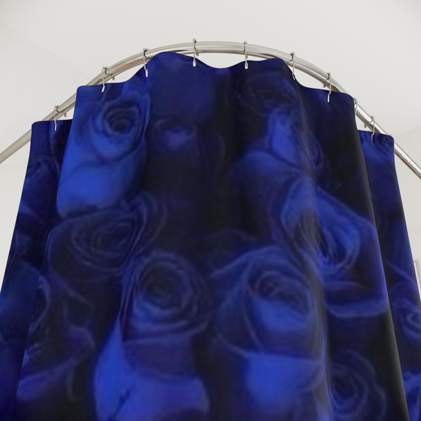 Dark Blue Roses Shower Curtain