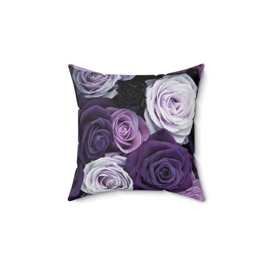 Purple Roses Square Pillow