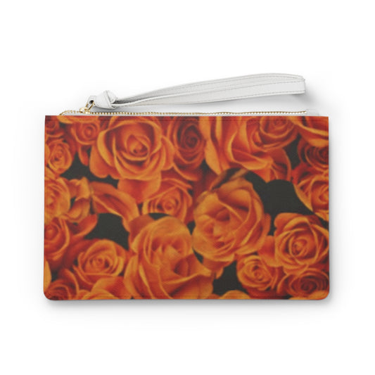 Orange Roses Clutch Bag